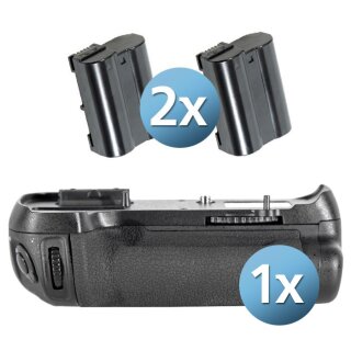 Hochformat-Batteriegriff f&uuml;r Nikon D600 D610 inkl. 2 x ayex EN-EL15B Akku, Akkugriff wie wie MB-D14