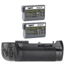 ayex Batteriegriff Set für Nikon D600 D610 wie MB-D14 + 2x EN-EL15B Akku