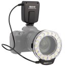 Makro Ringblitz & Ringleuchte für Sony Kameras mit Multi Interface Shoe Meike FC-110 LED