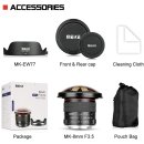 Meike Optics MK 8mm f3.5 Fisheye-Objektiv Ultra-Weitwinkel für Sony E-Mount